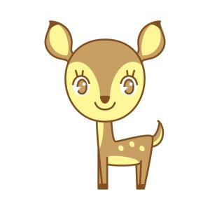 さんの子鹿 かわいい シンプルなイラストへの提案