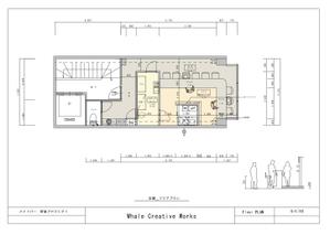 WHALE CREATIVE WORKS (win_3o)さんの新規オープンするメイドバーの内装プラン（平面図）募集への提案