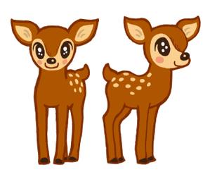 boo28さんの子鹿 かわいい シンプルなイラストへの提案