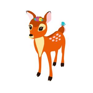 K STUDIO (WildWing)さんの子鹿 かわいい シンプルなイラストへの提案