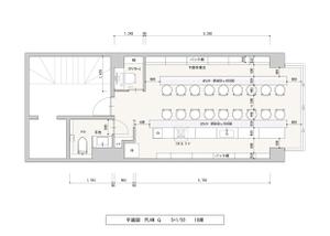 江口　顕 (eguchi-K)さんの新規オープンするメイドバーの内装プラン（平面図）募集への提案