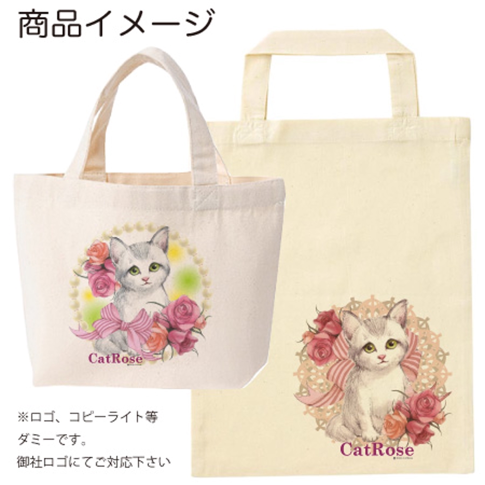 【商用利用】かわいい猫や薔薇柄のイラスト