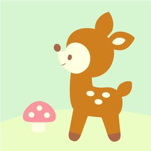 Chiku Chiku ♪ ()さんの子鹿 かわいい シンプルなイラストへの提案