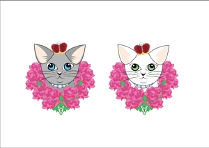GraceX24さんの【商用利用】かわいい猫や薔薇柄のイラストへの提案
