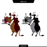 queuecat (queuecat)さんの牛肉をメインにお酒が飲める　肉バルのロゴにも使えるイメージキャラクターへの提案