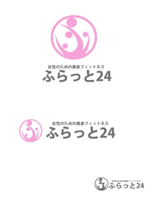 ソラオ (qcooko)さんの女性専用フィットネス「ふらっと24」のロゴへの提案