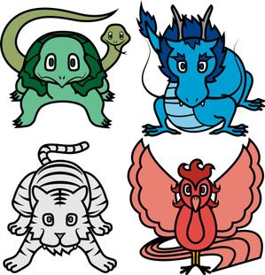 ホソカイ　タクヤ (Kai_Takuya)さんの四神獣のイラストへの提案