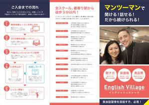グラフィックデザイナー Sio (tonarinomikan)さんの英会話スクールのリーフレット制作への提案