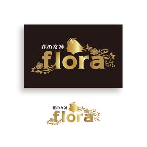 angie design (angie)さんのアイドルグループ「花の女神-flora」のロゴへの提案