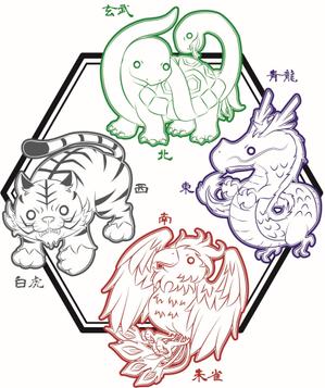 chocomilmin (abaremint)さんの四神獣のイラストへの提案