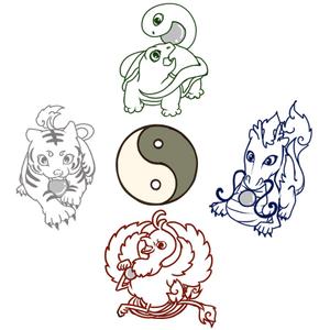 まめたぬこ (3110a)さんの四神獣のイラストへの提案