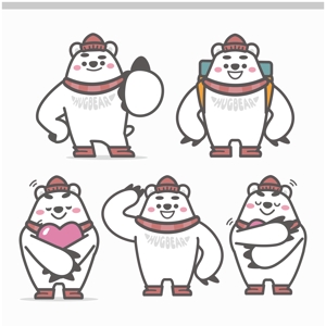 tell_mokichi (tell_mokichi)さんのアウトドア企業「Hug Bear」のキャラターデザインへの提案