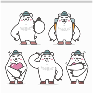 tell_mokichi (tell_mokichi)さんのアウトドア企業「Hug Bear」のキャラターデザインへの提案