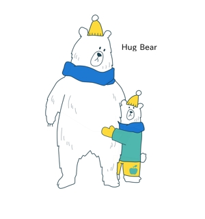 まるいしお (maruisio)さんのアウトドア企業「Hug Bear」のキャラターデザインへの提案