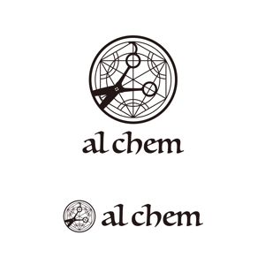 tsujimo (tsujimo)さんの店名「al chem」錬成陣のような美容室のロゴデザインしてくれる方募集！への提案