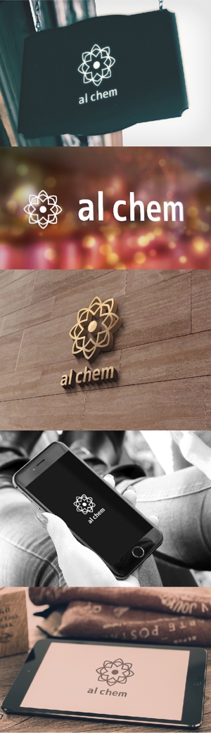 k_31 (katsu31)さんの店名「al chem」錬成陣のような美容室のロゴデザインしてくれる方募集！への提案