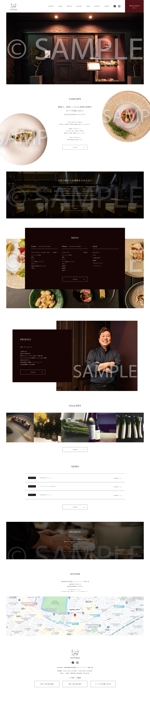 hayapii (momoyuzu)さんの【写真素材豊富】フレンチレストランのHPリニューアルにつきTOPデザイン大募集！【1ページのみ】への提案