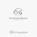 atomgra (atomgra)さんの窯焼きピザと花・雑貨のお店「Artigiana rosso（アルティジャーナ ロッソ）」のロゴへの提案