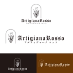 kcd001 (kcd001)さんの窯焼きピザと花・雑貨のお店「Artigiana rosso（アルティジャーナ ロッソ）」のロゴへの提案