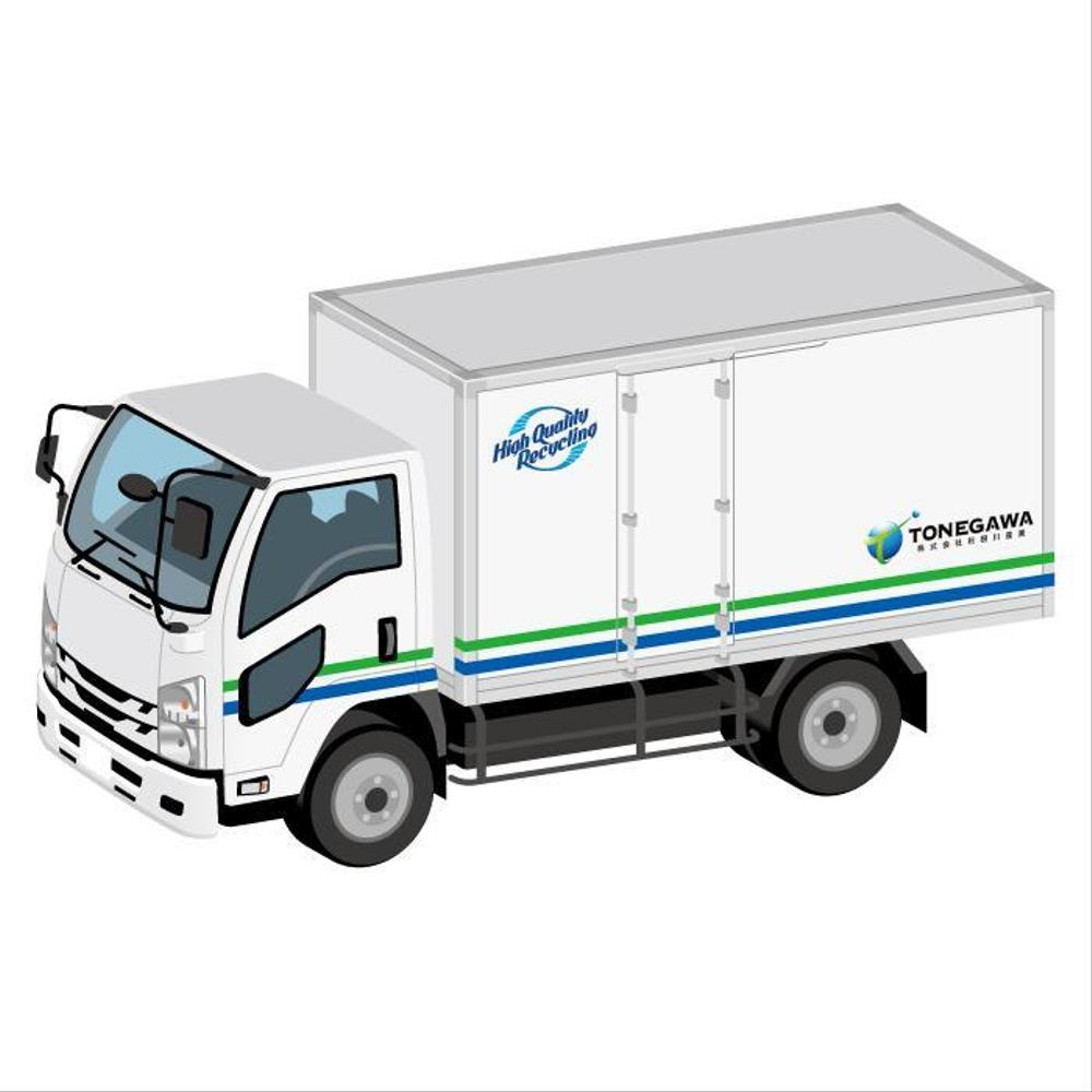 ゴミ収集車のイラスト制作