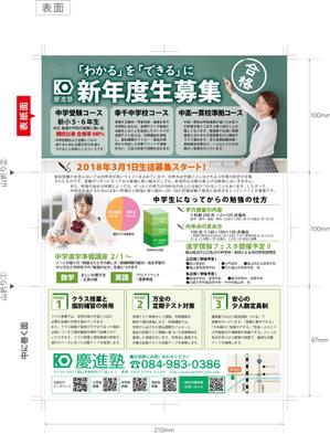 M-Creator (ring2hiro)さんの学習塾「慶進塾」の新規塾生募集チラシへの提案