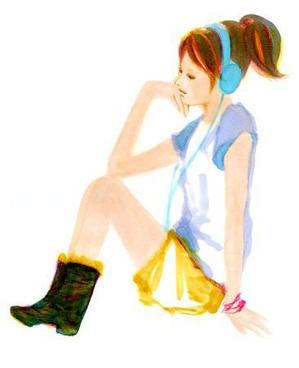 snood design (sossoojp)さんの音楽を聴いている人のイラストへの提案