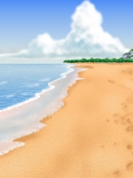 鈴丸 (suzumarushouten)さんのソーシャルゲームに使用する背景イラスト（海岸）への提案