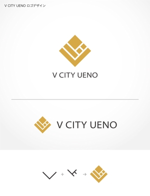shiromiso  (shiromiso)さんの商業ビルの名称：「V  CITY　UENO」（ヴィ　シティ　ウエノ）のロゴ＆マーク　への提案