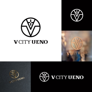 tonica (Tonica01)さんの商業ビルの名称：「V  CITY　UENO」（ヴィ　シティ　ウエノ）のロゴ＆マーク　への提案