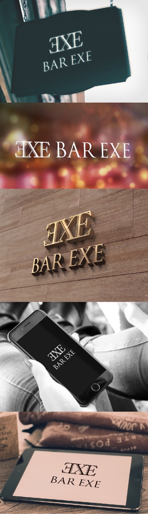 k_31 (katsu31)さんの大阪北新地にあるBAR「BAR EXE」のロゴデザインへの提案