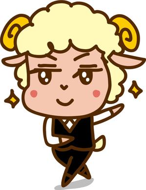 nougo (noguo3)さんの執事（羊）キャラクターのイラストへの提案