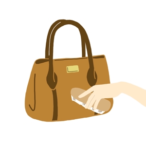 床山すずり (suzuri_tokoyama)さんのバッグのお手入れ方法イラストへの提案