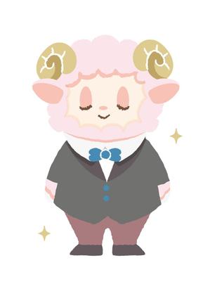 ベビーカレンダー (gagaga)さんの執事（羊）キャラクターのイラストへの提案