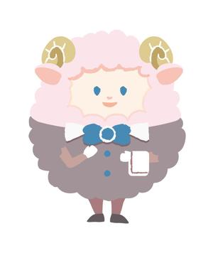 ベビーカレンダー (gagaga)さんの執事（羊）キャラクターのイラストへの提案