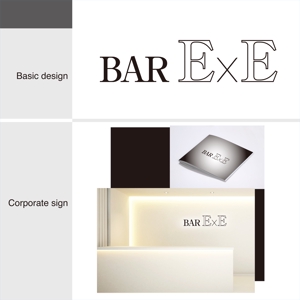 G-crep (gcrep)さんの大阪北新地にあるBAR「BAR EXE」のロゴデザインへの提案