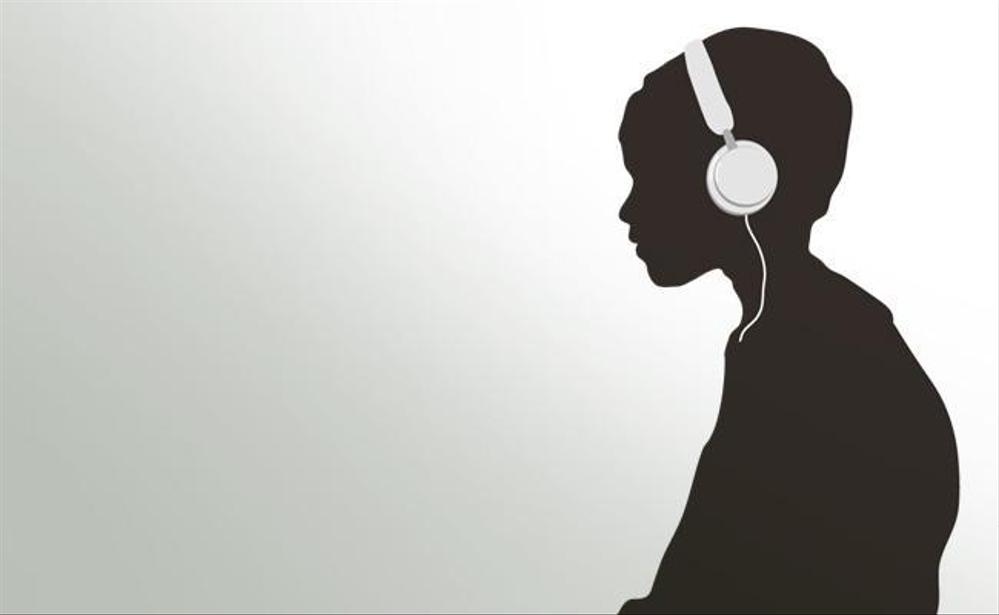 音楽を聴いている人のイラスト