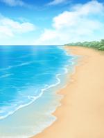 多毛田ちゃけ (ronxron)さんのソーシャルゲームに使用する背景イラスト（海岸）への提案