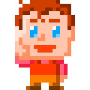 HEADHAND ()さんのsfc風ドット絵（男の子）を募集　カフェバーの看板に使用しますへの提案