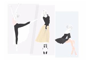 ミズキ ハナ (mizukihana)さんの[バレエ]をテーマにしたグッズ用イラストへの提案