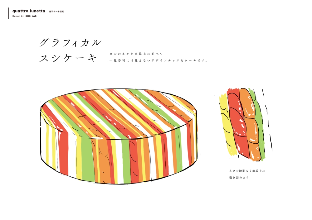 ホール型、寿司ケーキの提案
