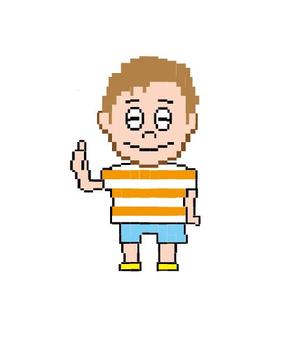 株式会社イーネットビズ (e-nets)さんのsfc風ドット絵（男の子）を募集　カフェバーの看板に使用しますへの提案