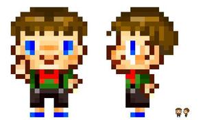 cu (seeyou4u)さんのsfc風ドット絵（男の子）を募集　カフェバーの看板に使用しますへの提案