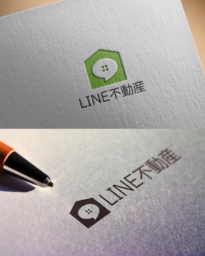 D.R DESIGN (Nakamura__)さんのLINE不動産 =LINEのみで不動産仲介サイトのロゴ作成への提案