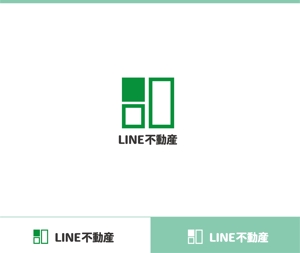動画サムネ職人 (web-pro100)さんのLINE不動産 =LINEのみで不動産仲介サイトのロゴ作成への提案