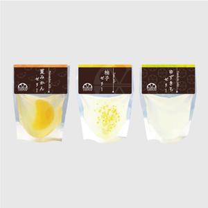藤堂はち (manami_odaka)さんの柑橘ゼリー３種のラベルデザインへの提案