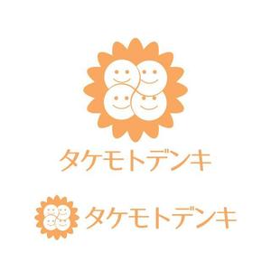 j-design (j-design)さんのみらいの子ども達の笑顔を守る会社「タケモトデンキ株式会社」のロゴへの提案