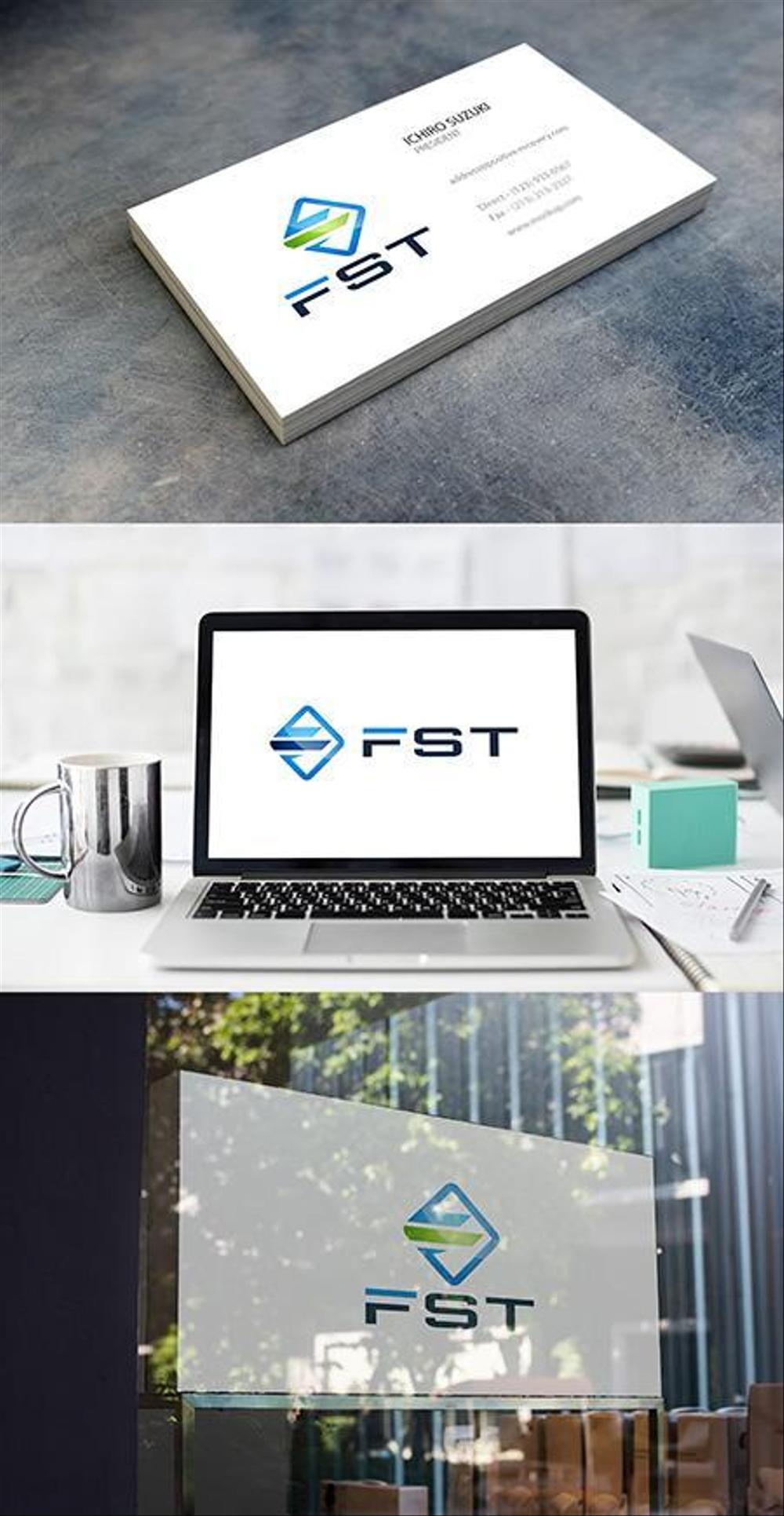 弊社略称”ＦＳＴ”との組み合わせで会社ロゴを作成したい。