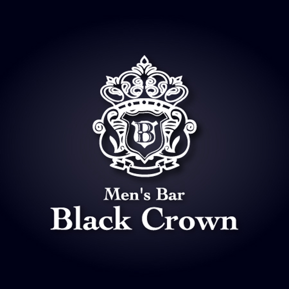 Men's Bar「Black Crown」のロゴ作成