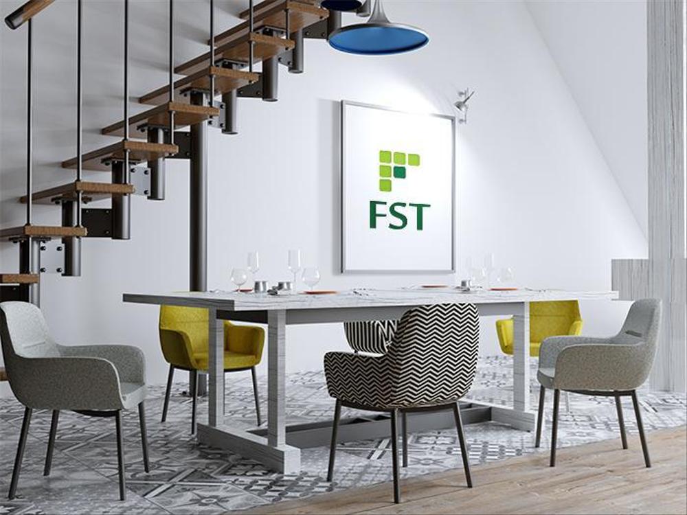 弊社略称”ＦＳＴ”との組み合わせで会社ロゴを作成したい。