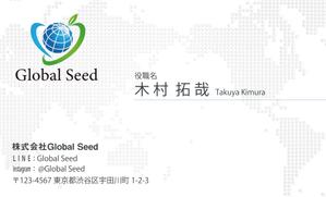 竹内厚樹 (atsuki1130)さんの株式会社Global Seed の名刺作成への提案